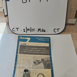 Vintage Tomco Duro 7 No. 439 Gas Line Adaptor NOS 5/16" Line X 5/8 - 20 Thread