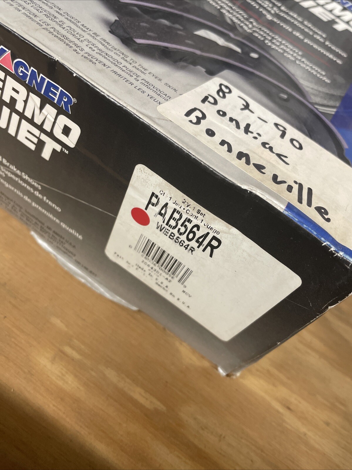 Wagner PAB564R Therms Quiet Brake Shoes - Image 3