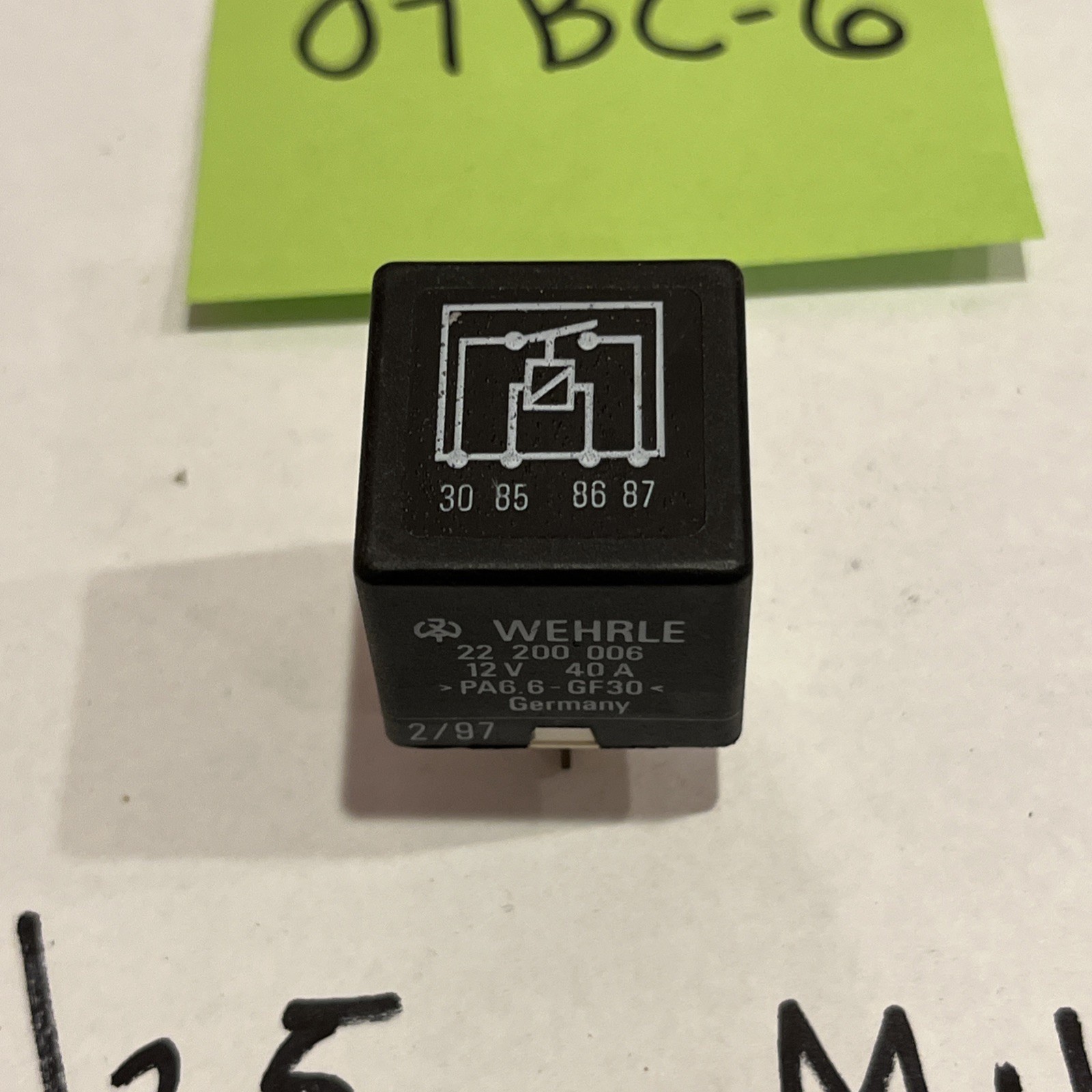 Wehrle 22 200 006 Power Relay 12-V 40 Amp 22200006 New Not In Original Packaging - Image 5