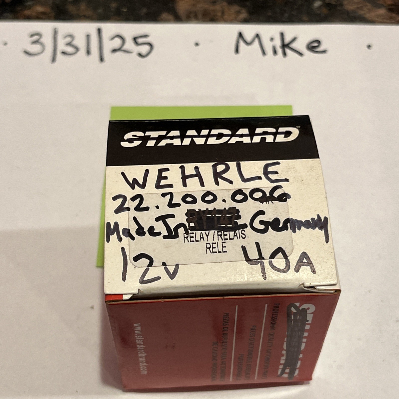 Wehrle 22 200 006 Power Relay 12-V 40 Amp 22200006 New Not In Original Packaging - Image 6