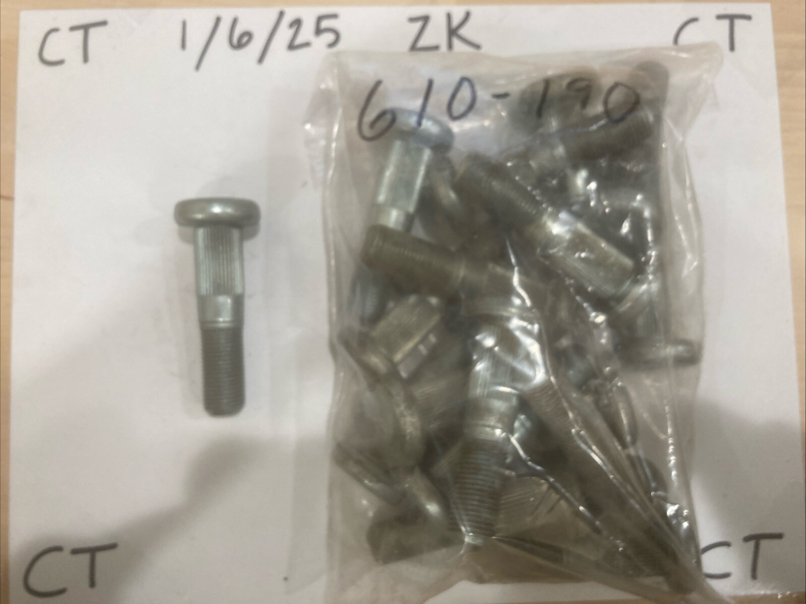 Wheel Lug Stud-Stud Dorman 610-190 (SOLD INDIVIDUALLY)