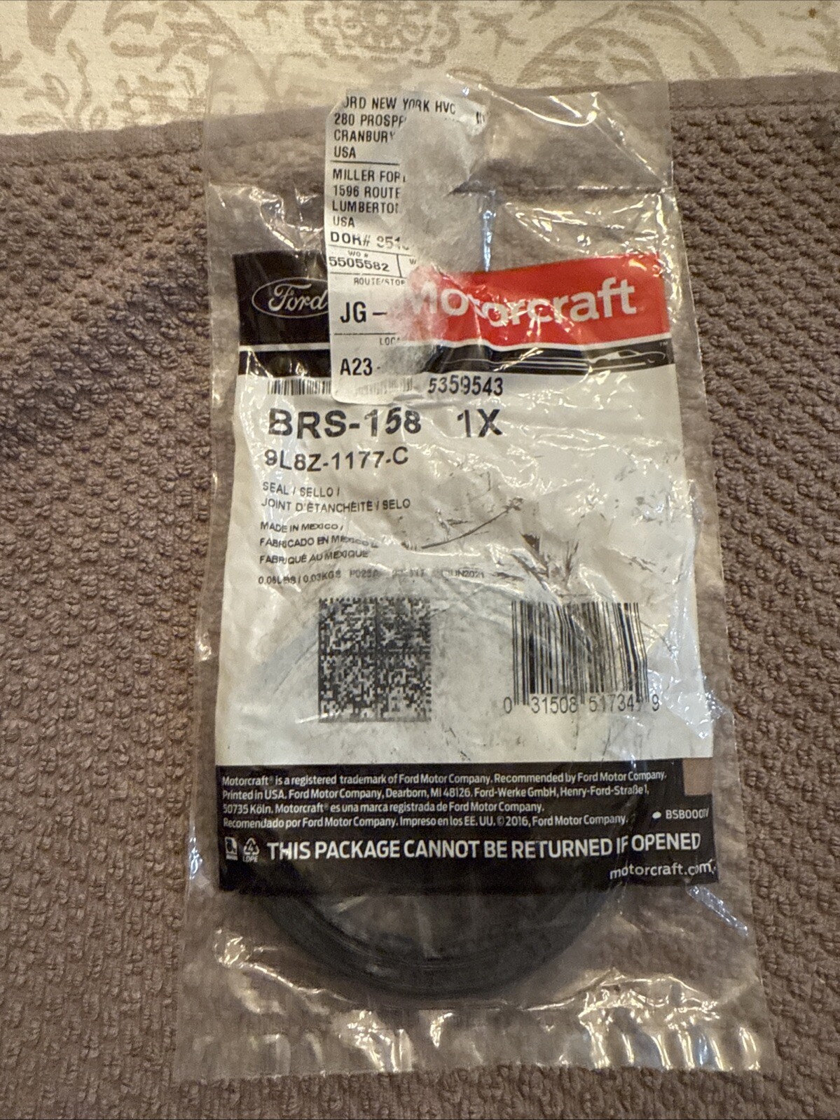 Wheel Seal Motorcraft BRS-158