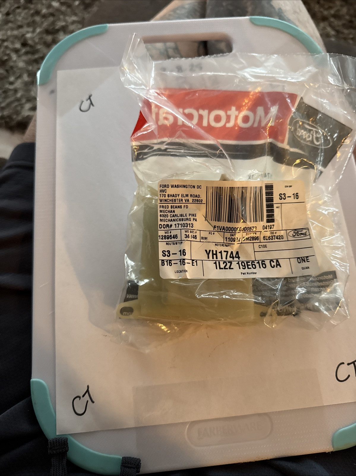 Window Motor Assembly - Ford Motorcraft Part # YH-1744 OEM NOS Sealed - Image 4