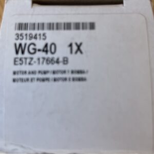 Windshield Washer Pump Front,Rear MOTORCRAFT WG-40 / Ford E5TZ-17664-B