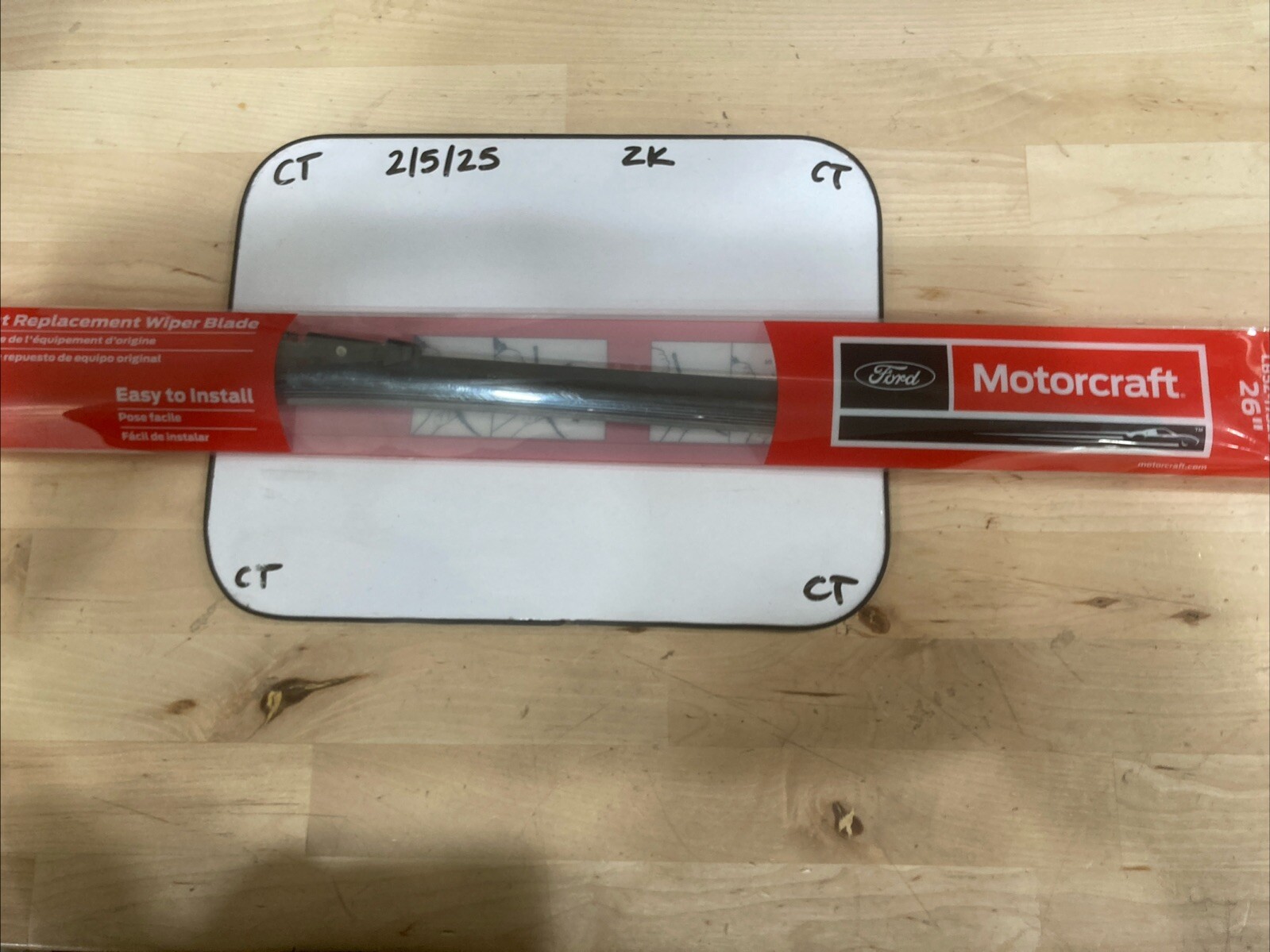 Windshield Wiper Blade-Standard Blade Motorcraft WW-2616 26” (LB5Z-17528-A)