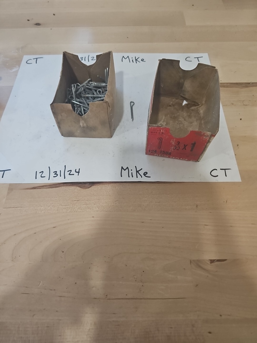 1 Box Of (100) PIK-A-NUT- 3/32" X 1" COTTER PIN #124-1508