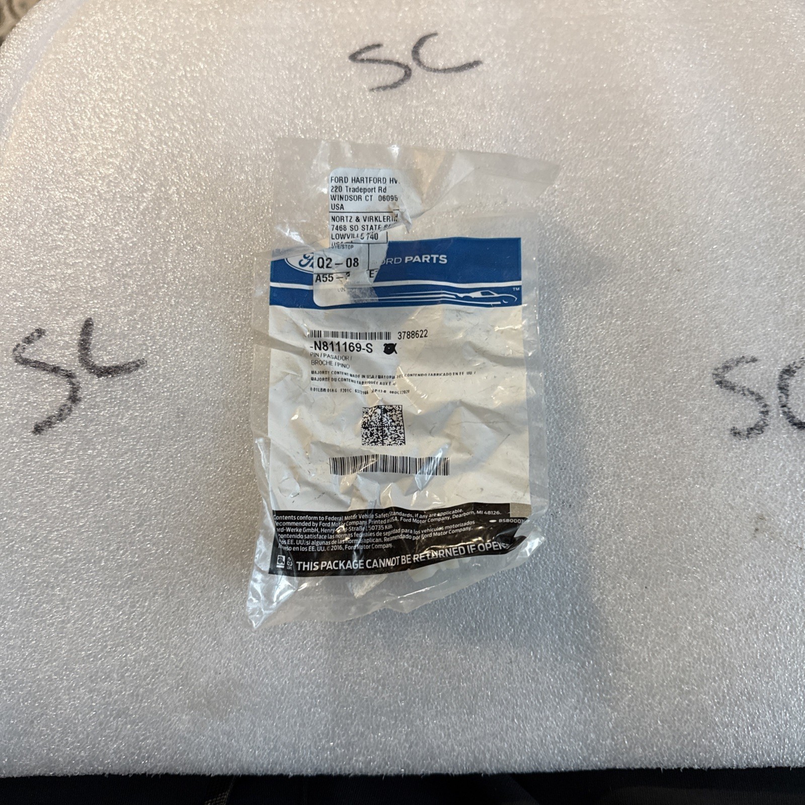 (1) Genuine Ford Side Marker Lamp Grommet -N811169-S Sold Individually