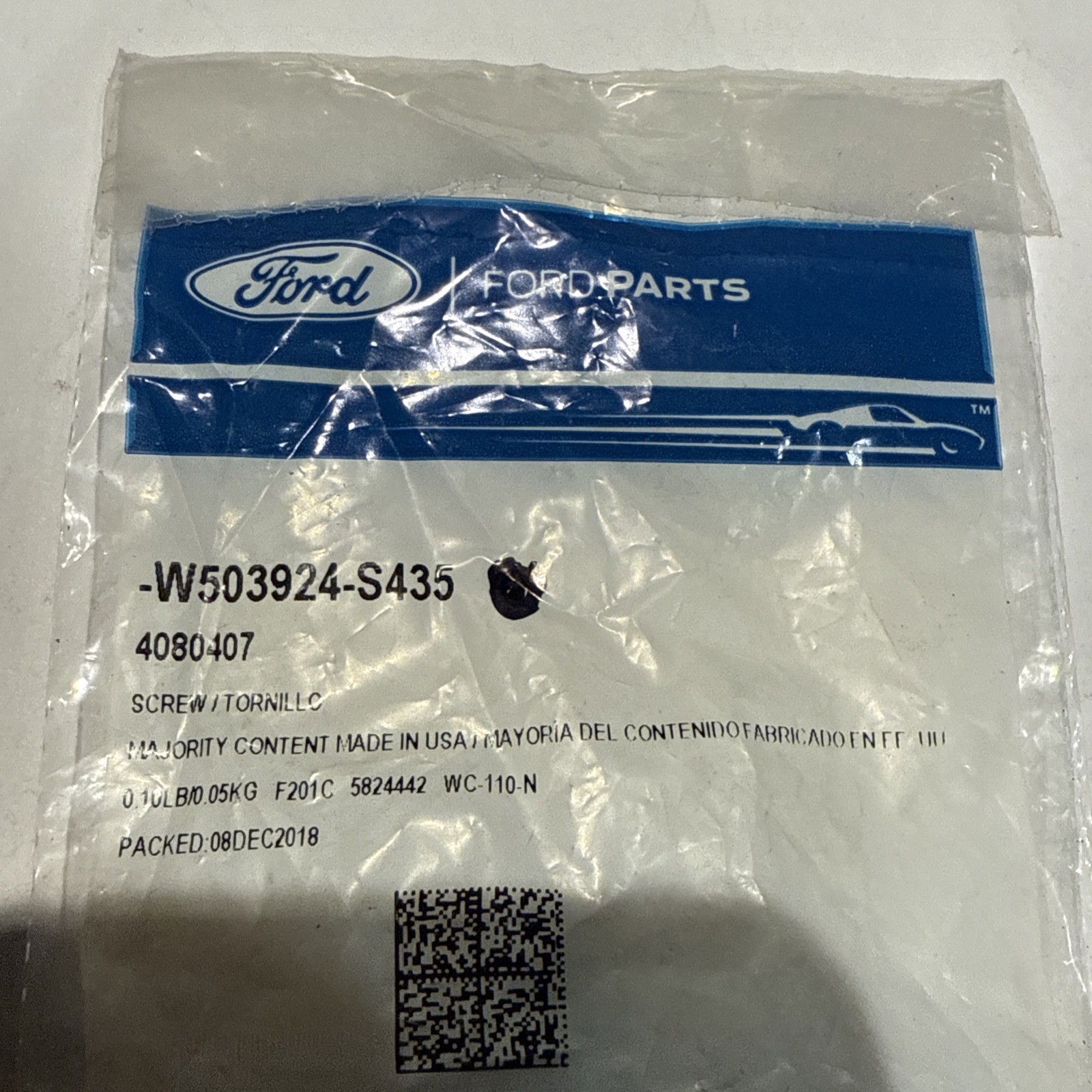 (1) Genuine OEM Ford W503924-S435 Screw NOS Sold Individually - Image 3