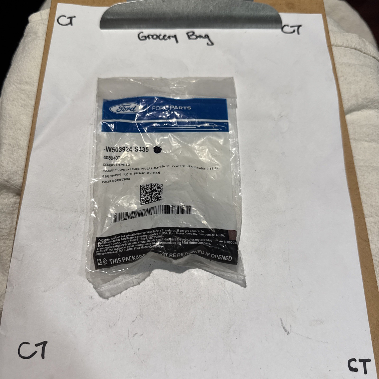 (1) Genuine OEM Ford W503924-S435 Screw NOS Sold Individually