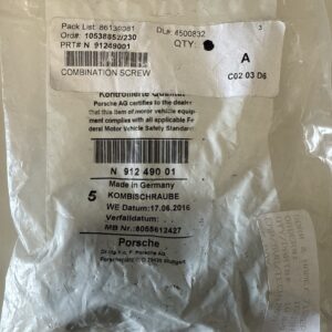 (1) Genuine PORSCHE Hexagon Bolt With Washer N91249001 Sold Individually