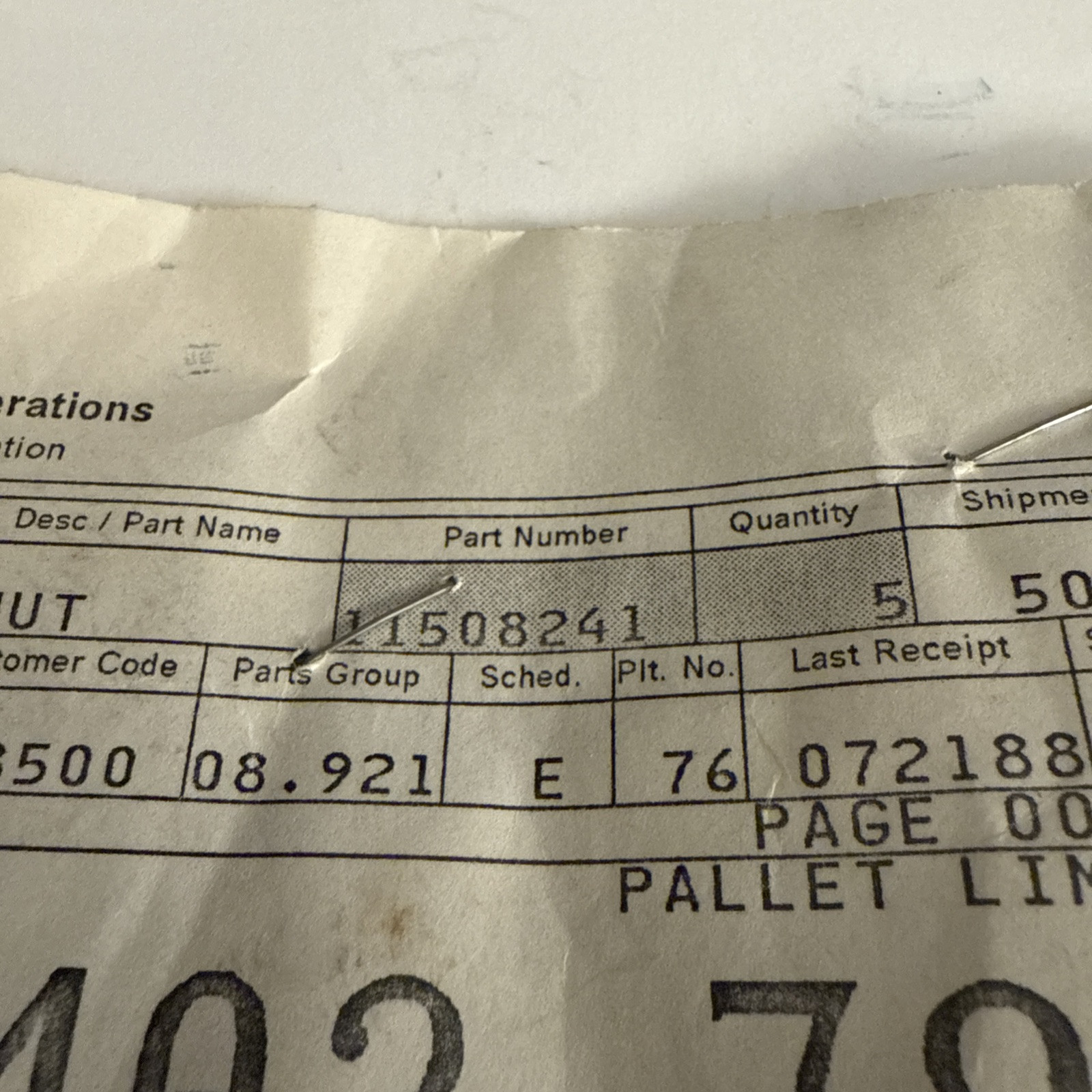 (1) Gm OEM extruded U nuts m-6 1.0 screw size 11508241 Nos - Image 3