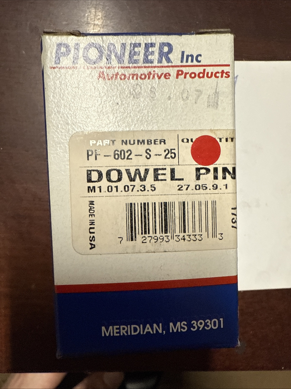 (1) Pioneer SBF Dowel Pins PF-602-S-25 Sold Individually - Image 3