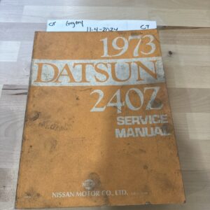 1973 Datsun 240Z Coupe Shop Service Repair Manual 2.4L