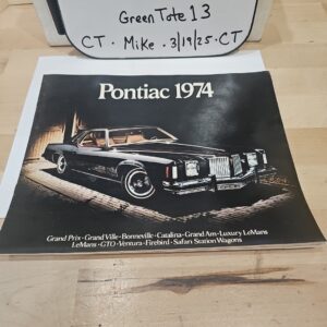 1974 Pontiac Dealer Sales Brochure ALL MODELS