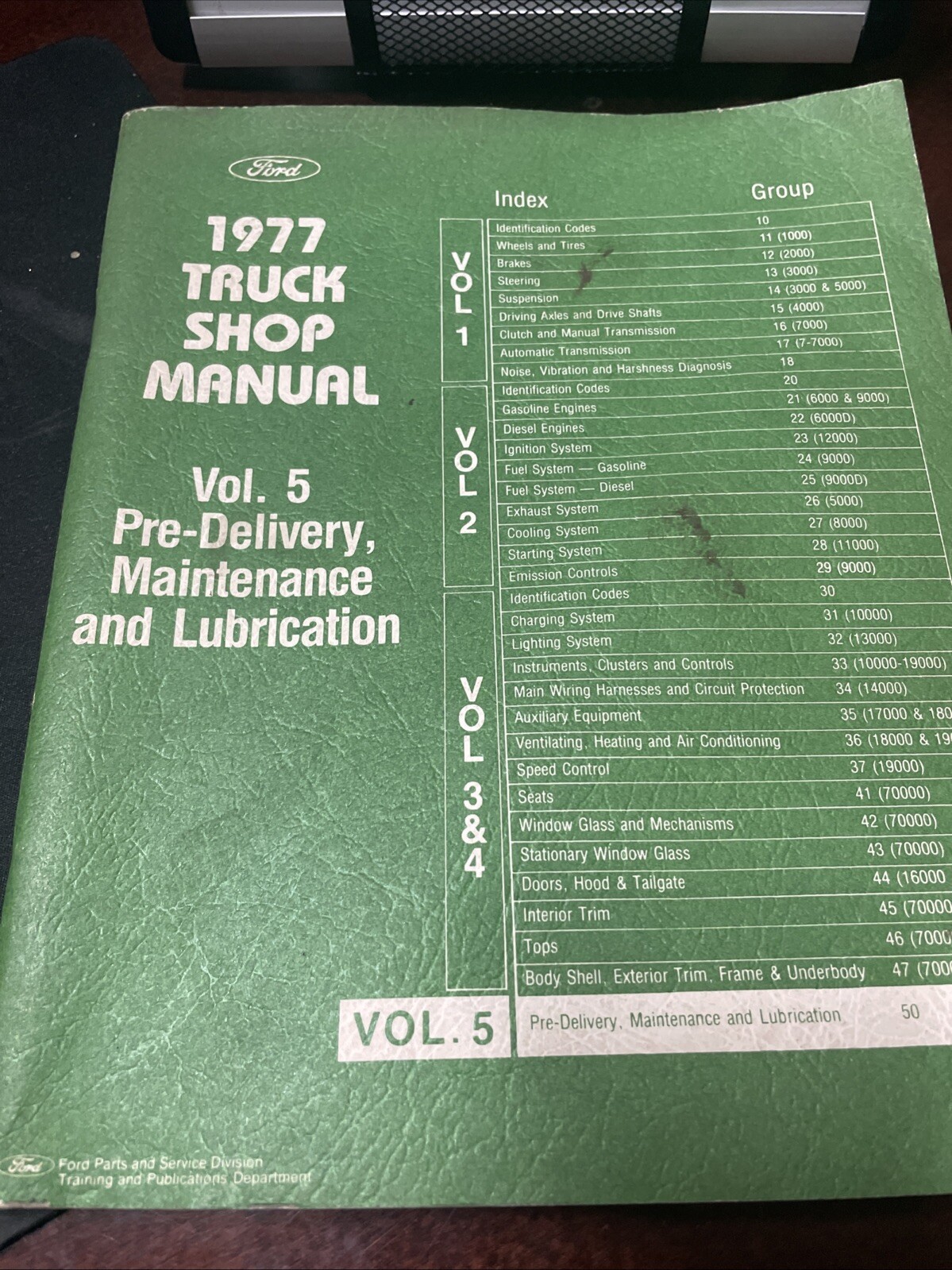 1977 Ford Truck Shop Service Manual Vol 5 Pre Delivery Maintenance Original - Image 3