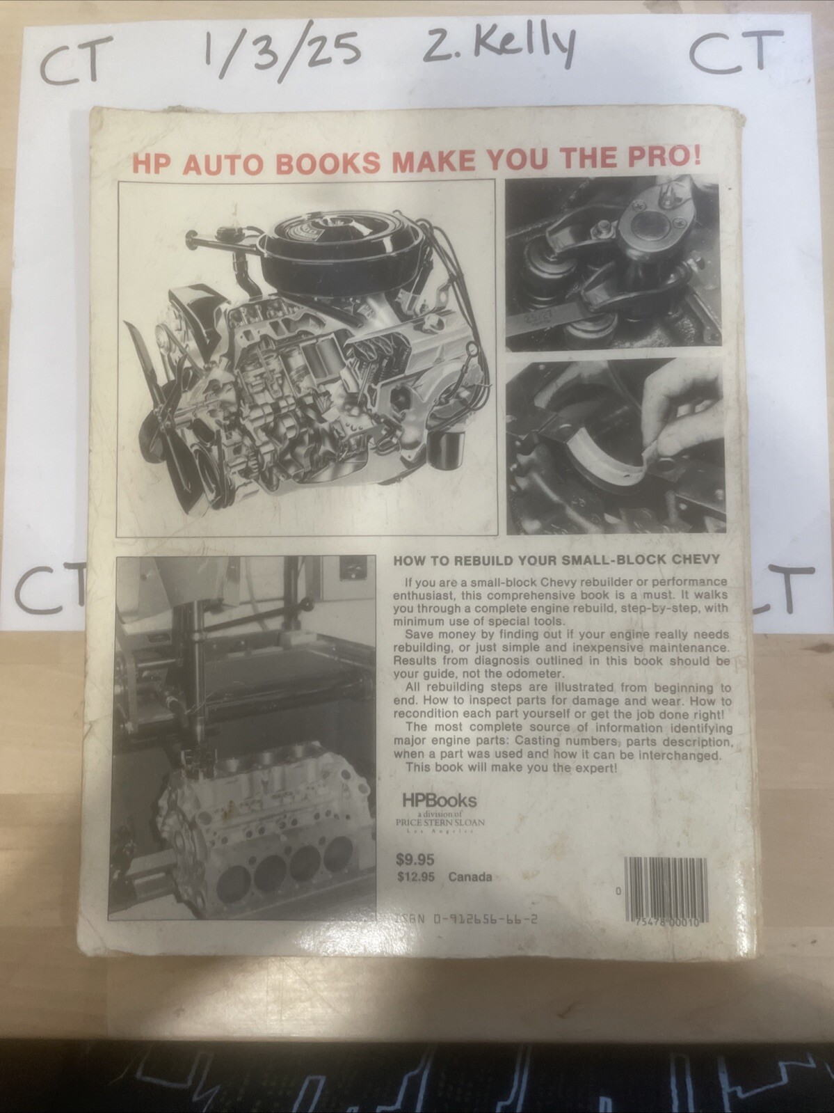 1978 How To Rebuild Your Small-Block Chevy by David Vizard HP Books Paperback - Image 3