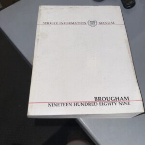 1989 Factory CADILLAC Brougham Service Information Manual book