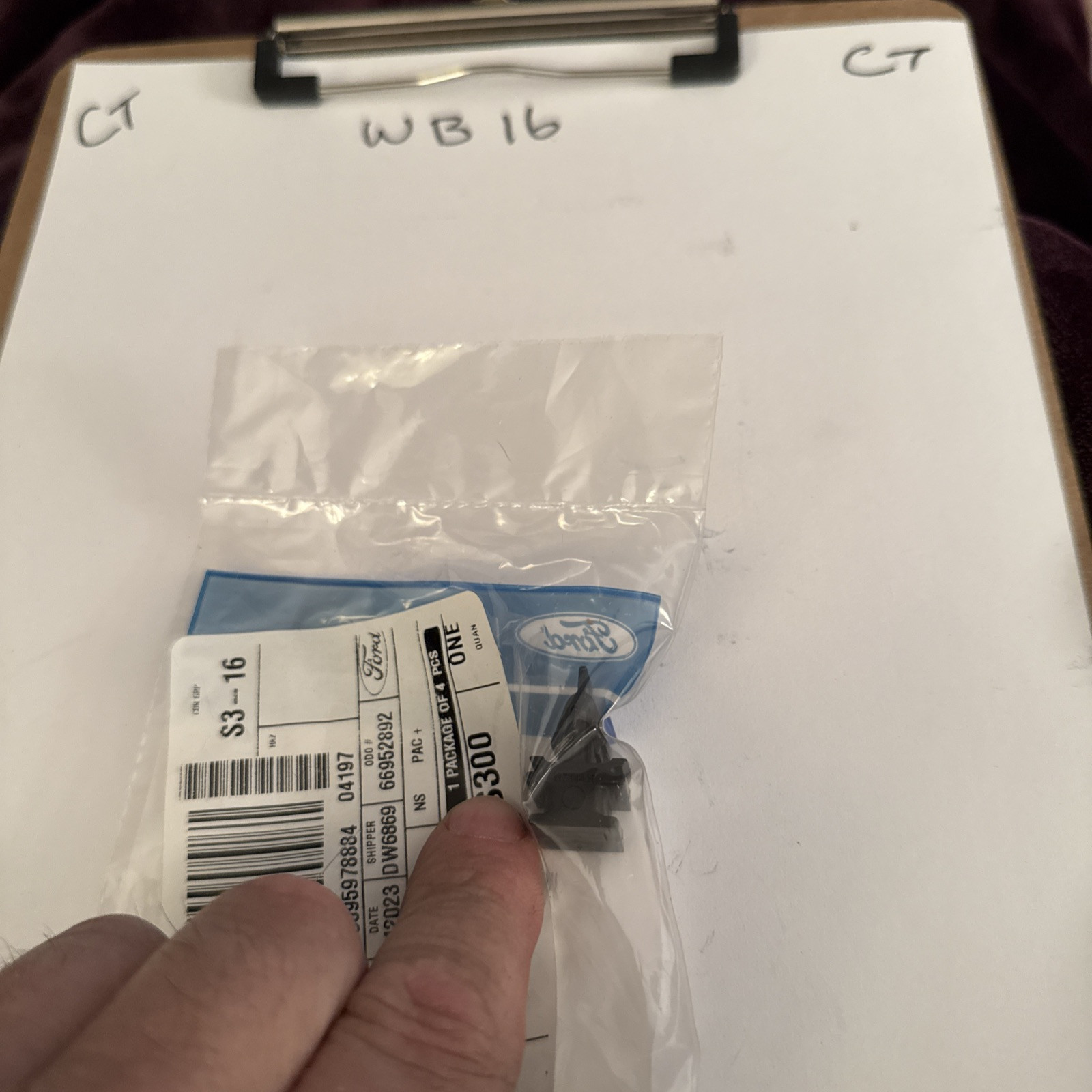 (1)Genuine Ford Seat Back Panel Clip -W714417-S300 Sold Individually - Image 3