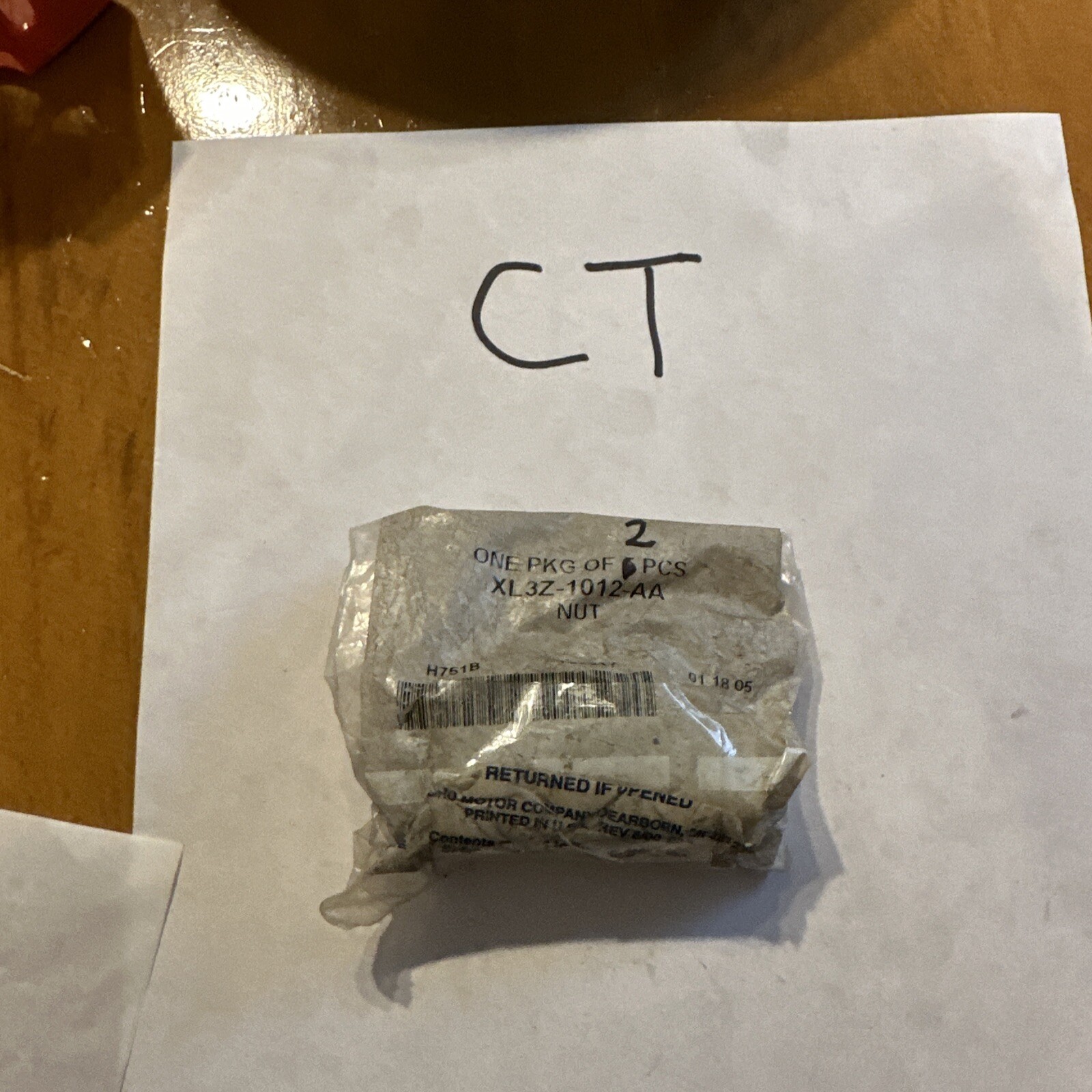 (2) Ford Oem Lug Nut Xl3z1012aa