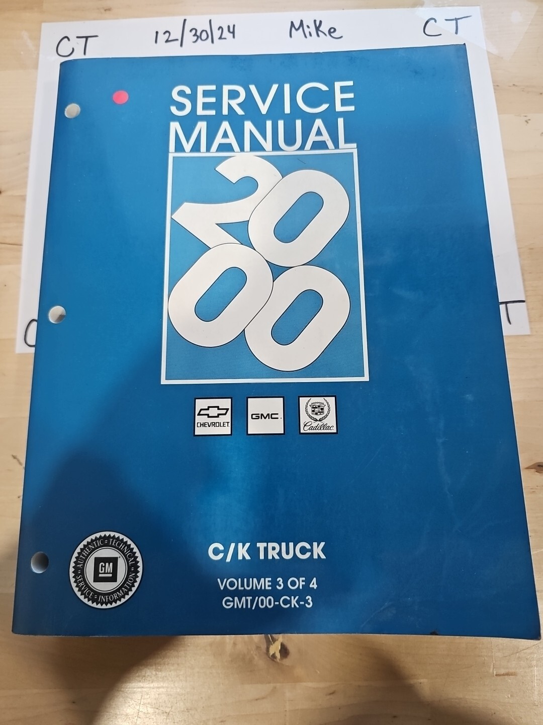 2000 C/K Truck Service Manual Chevy GMC Cadillac Volume 3 Of 4