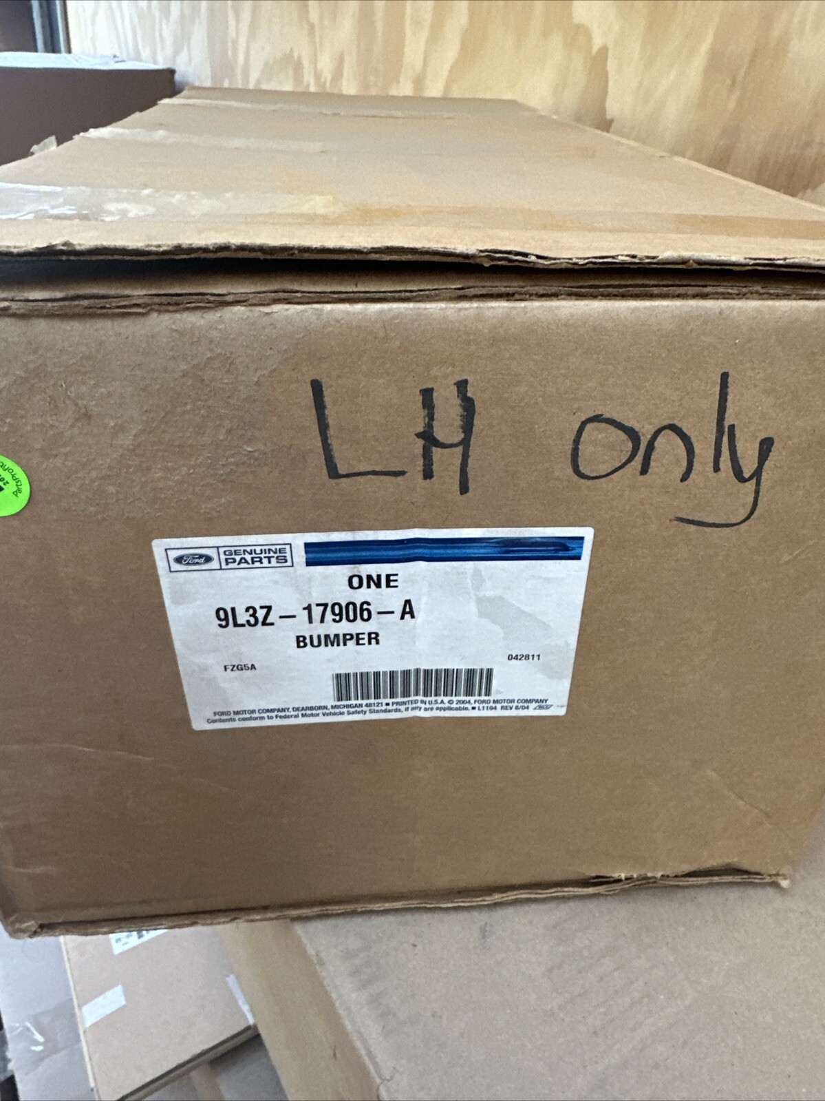 2008-2014 Ford F150 Driver Rear Bumper chrome without sensor holes 9L3Z-17906-A