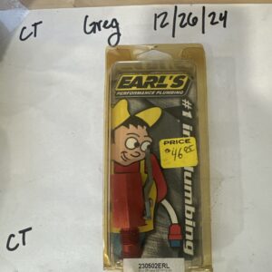 230502ERL Earl's Shut-Off Valve