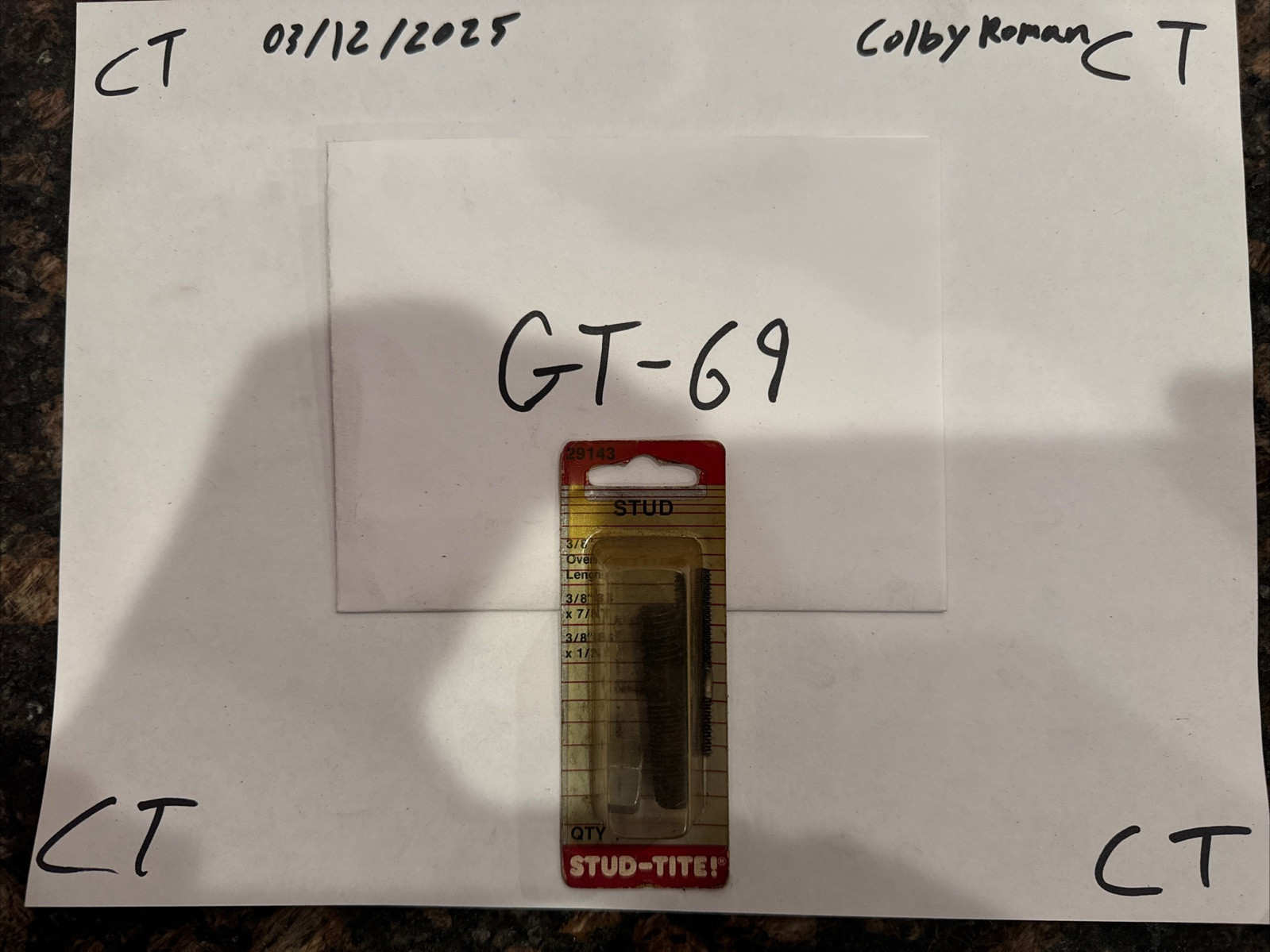 29143 Motormite Stud-Tite Double Ended Stud 3/8" X 1-3/4" Fine/Course