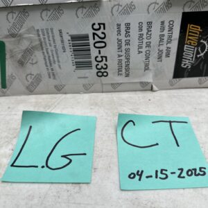 520538 DriveWorks Control Arm and Ball Joint ; FRONT RIGHT LOWER xref. RK620313