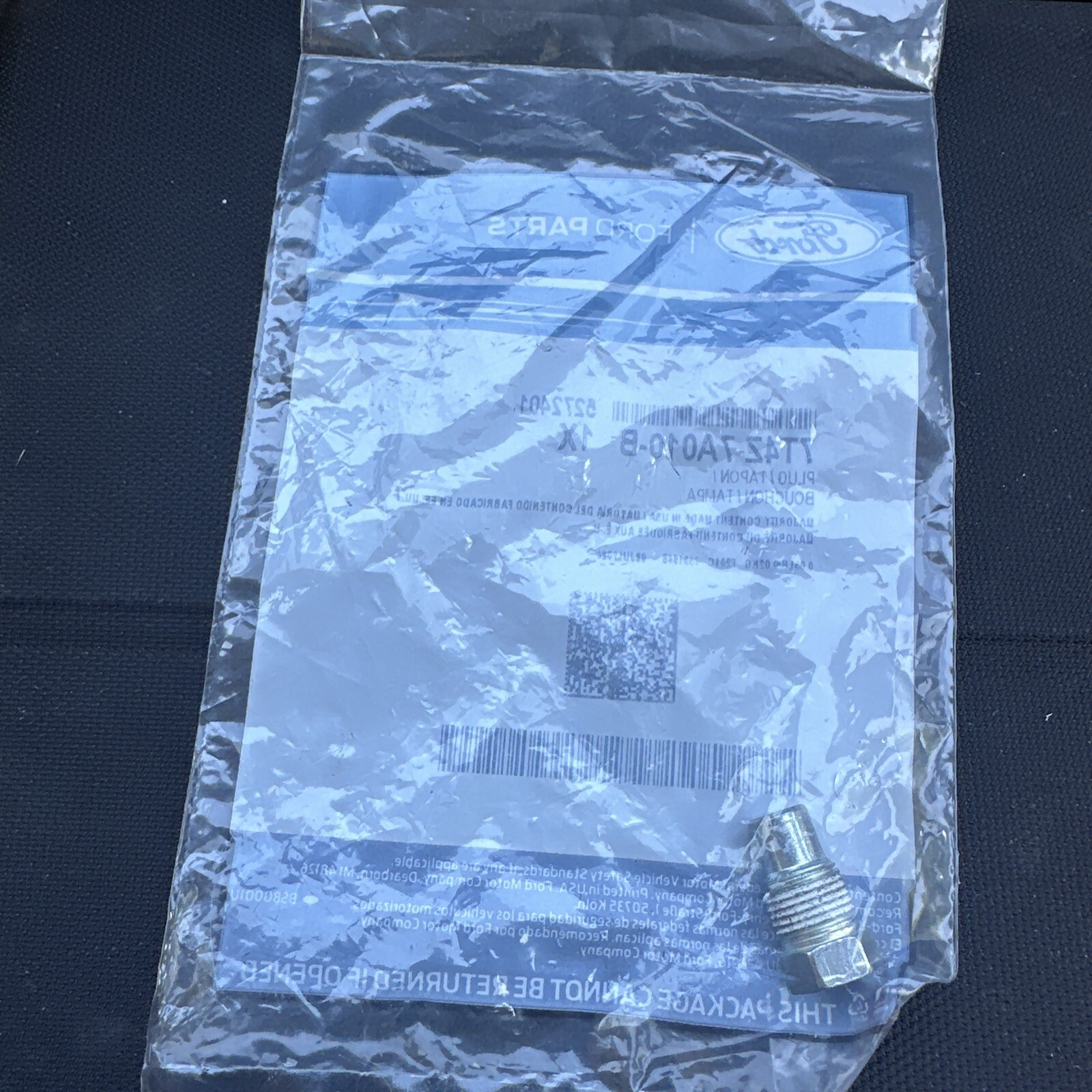 7T4Z7A010B - PLUG - OIL DRAIN - Ford - Image 3