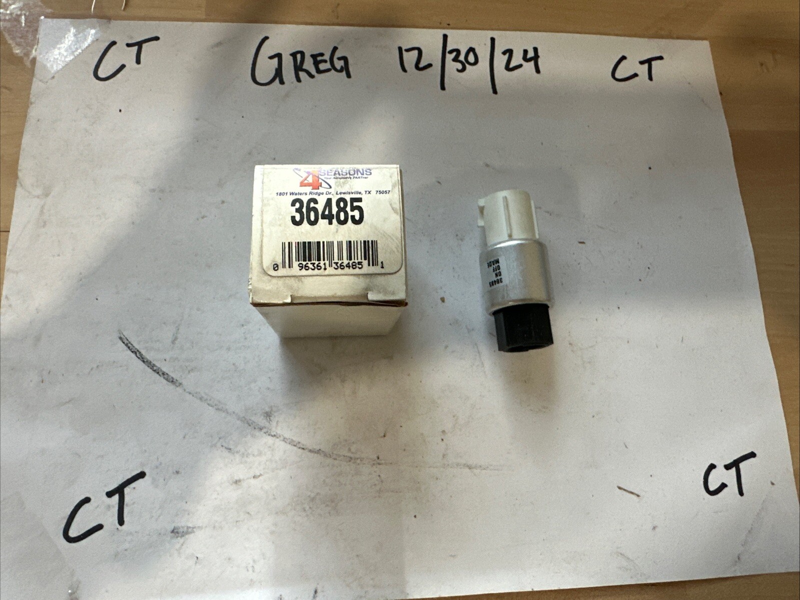 A/C Clutch Cycle Switch-Pressure Switch 4 Seasons 36485