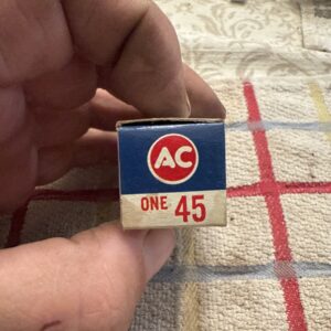 AC DELCO 45 SPARK PLUG VINTAGE NEW OLD STOCK