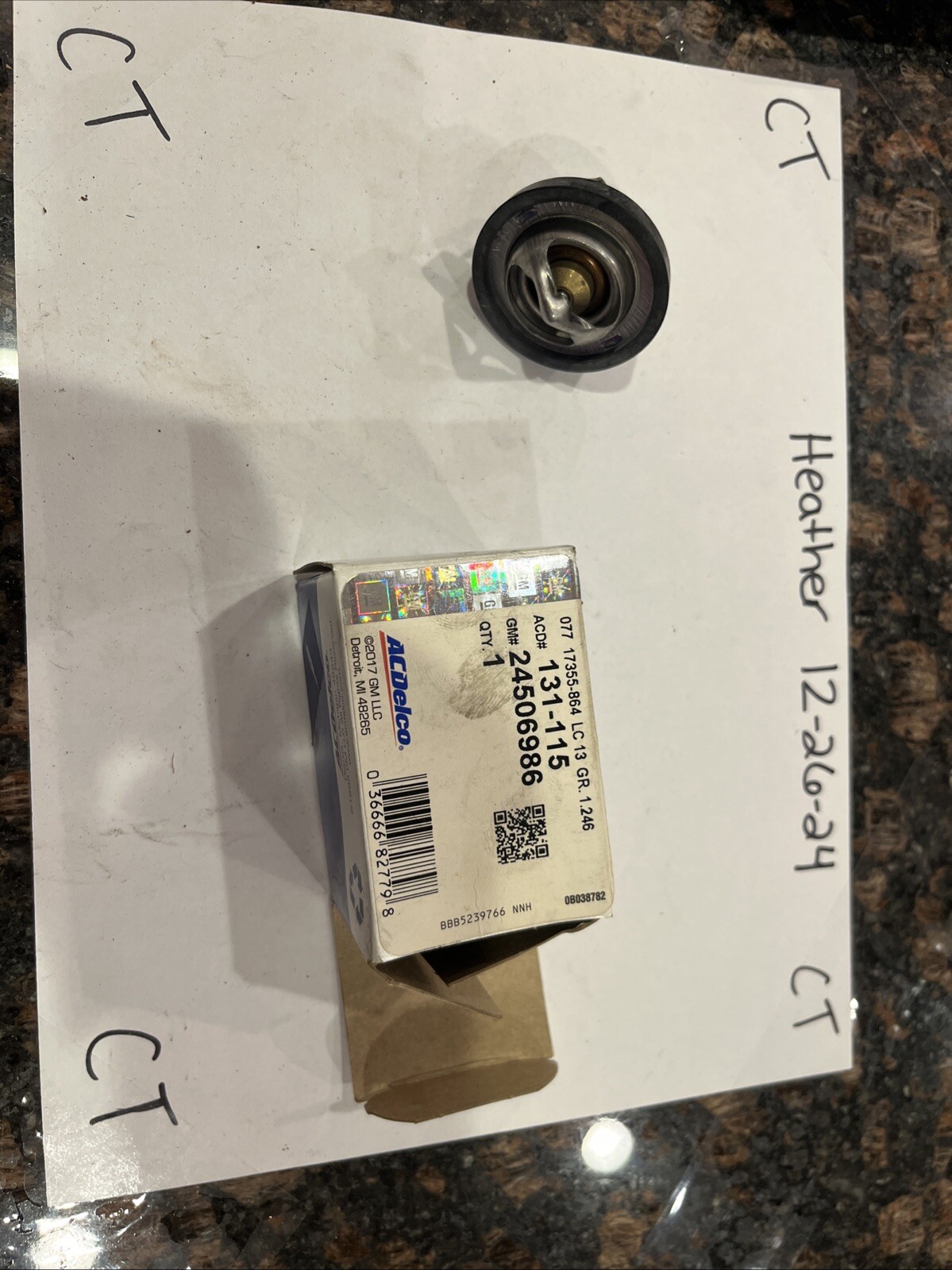 ACDelco Thermostat 131-115 24506986