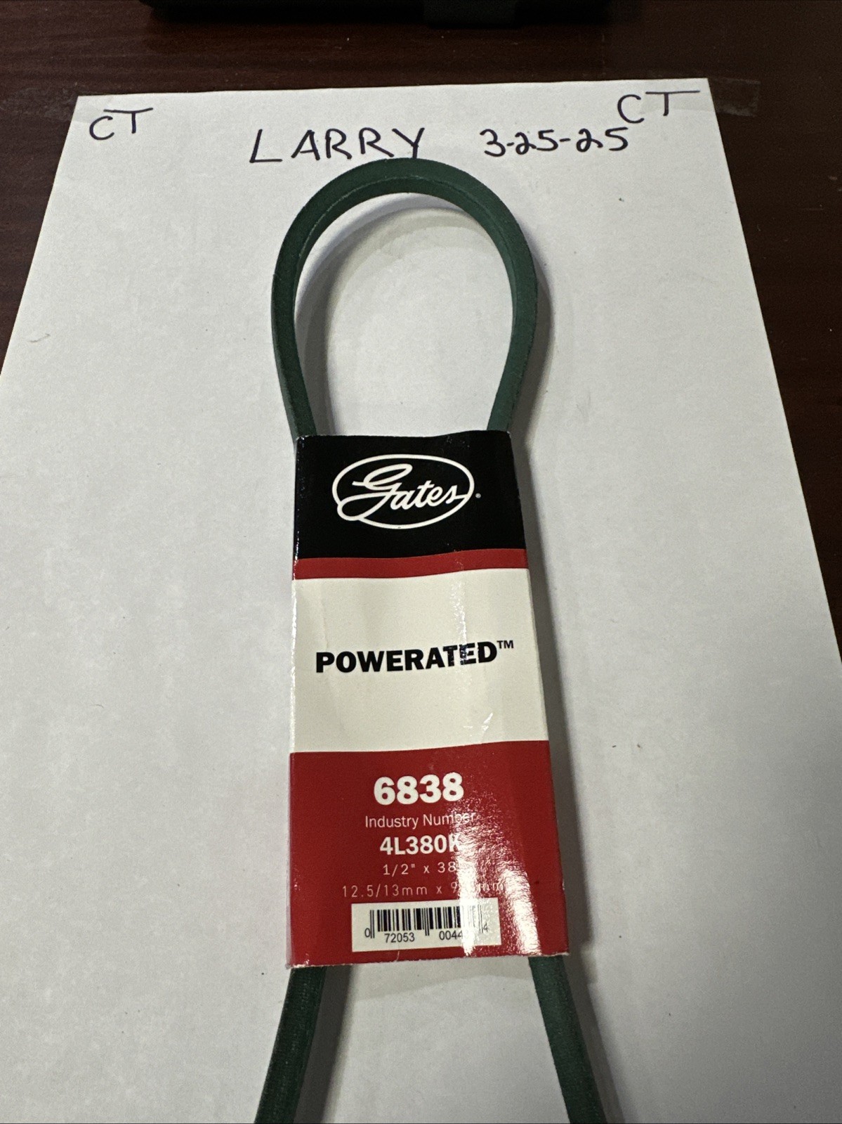 Accessory Drive Belt-FHP Medium Horse-Power V-Belt Gates 6838