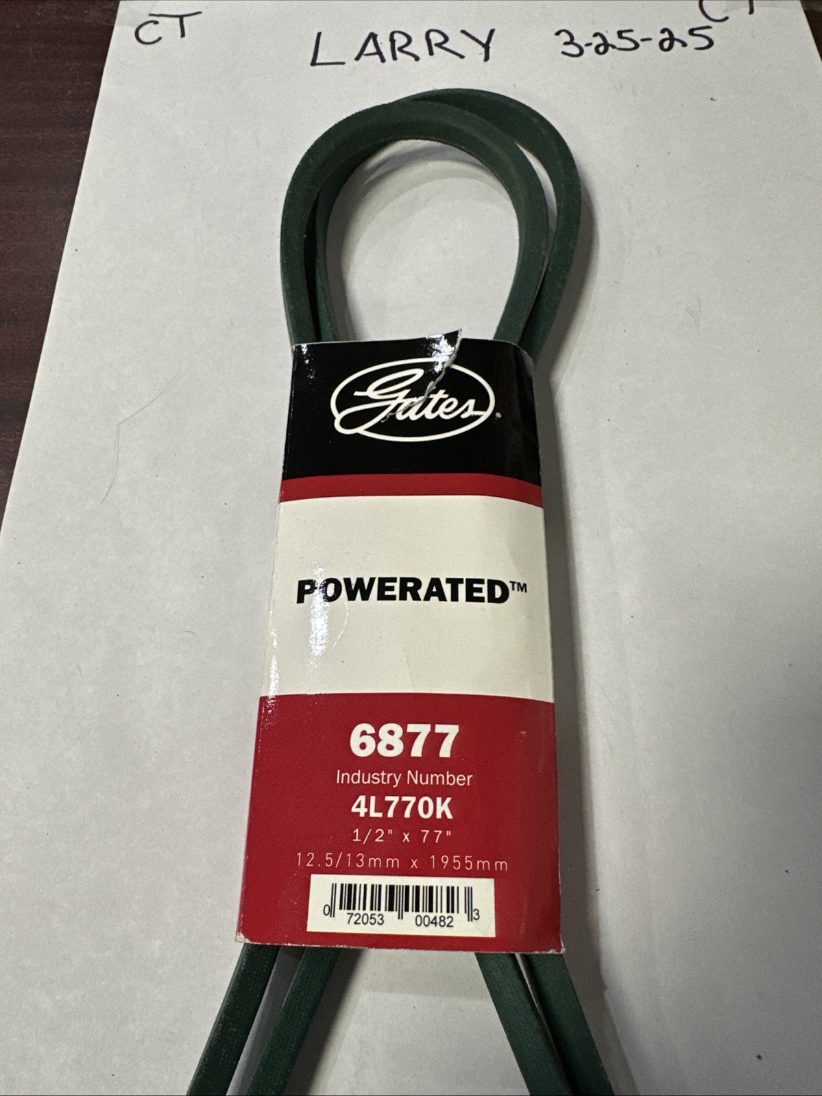 Accessory Drive Belt-FHP Medium Horse-Power V-Belt Gates 6877