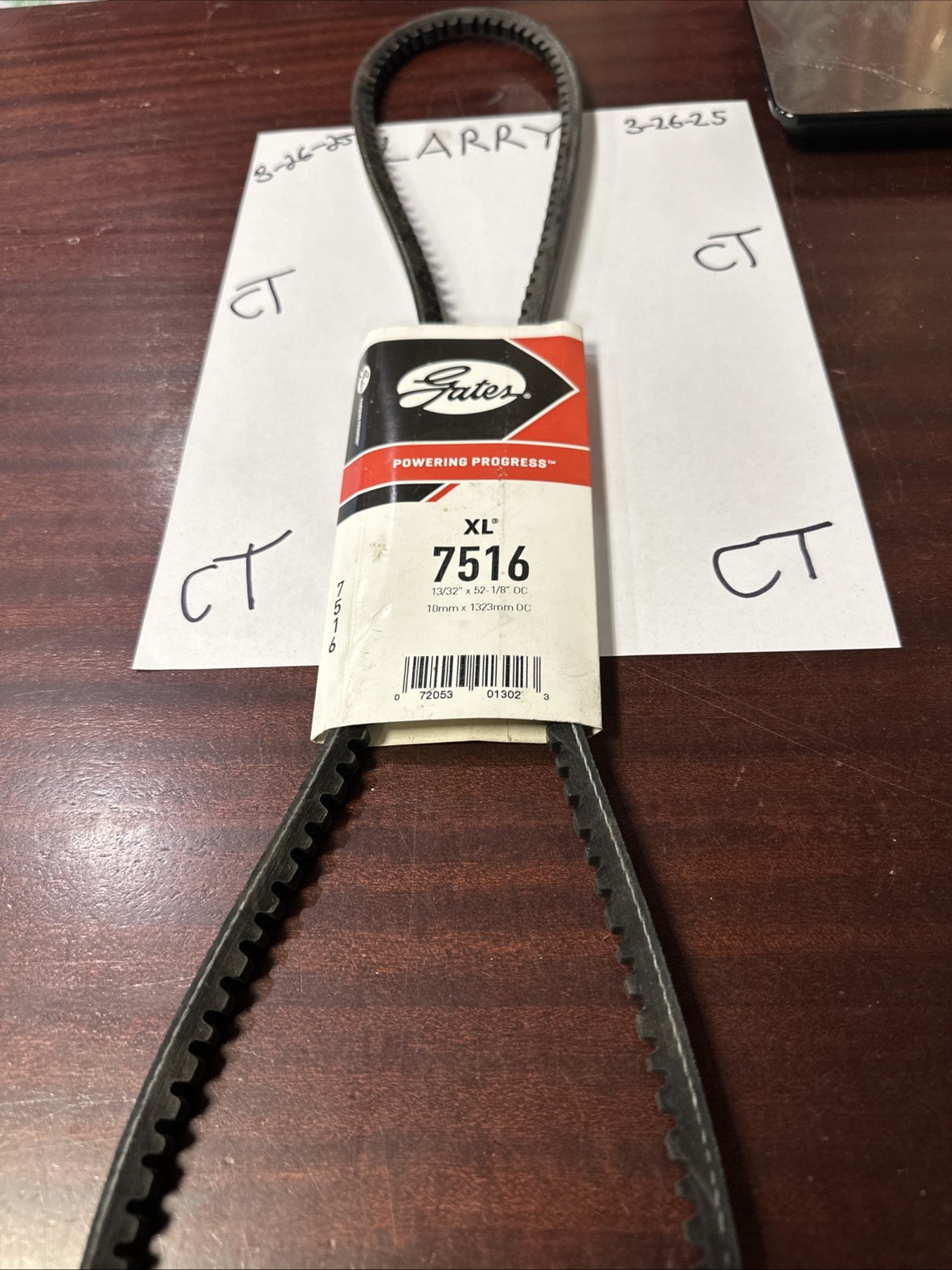 Accessory Drive Belt-High Capacity V-Belt(Standard) Gates 7516