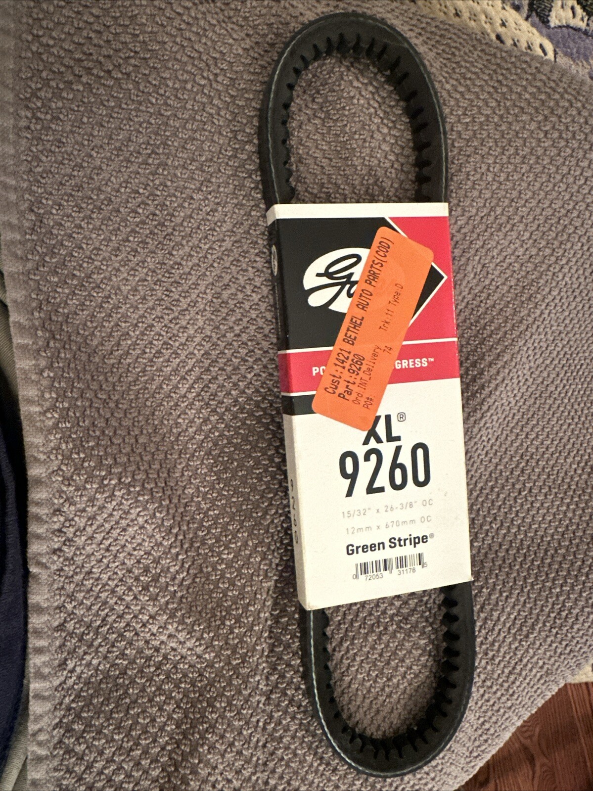 Accessory Drive Belt-High Capacity V-Belt(Standard) Gates 9260