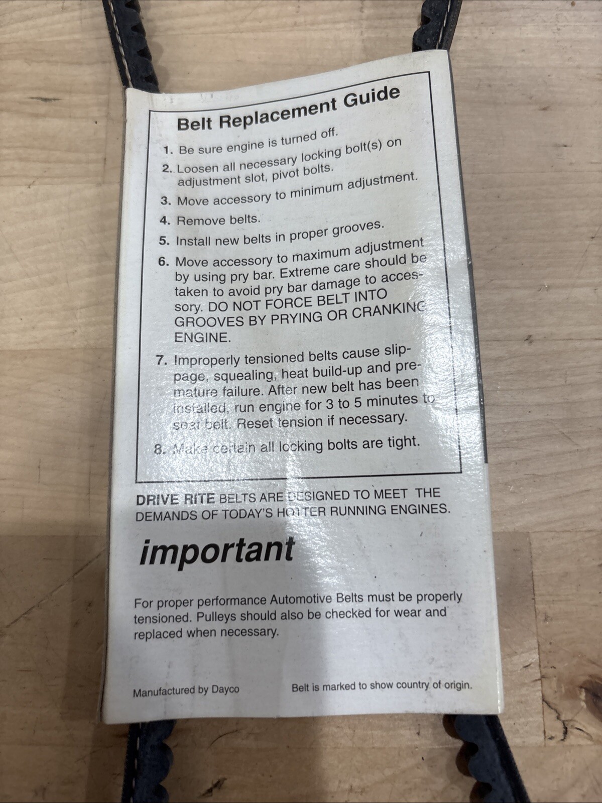 Accessory Drive Belt-Wagon Drive-Rite By Dayco 15365DR - Image 4