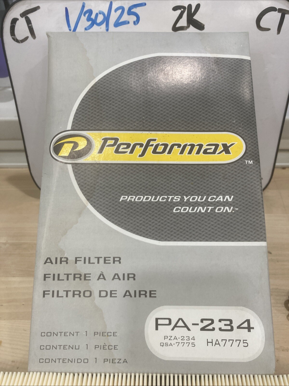 Air Filter-Flexible Panel PERFORMAX PA-234 ( FRAM CA7775)