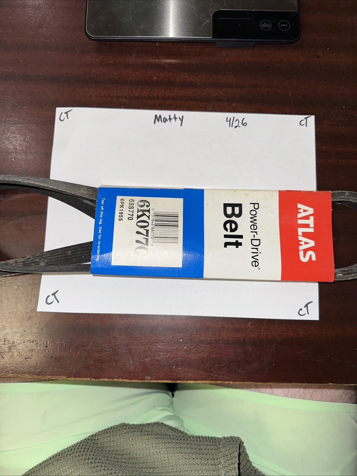 Atlas Power Drive Belt 6K0770