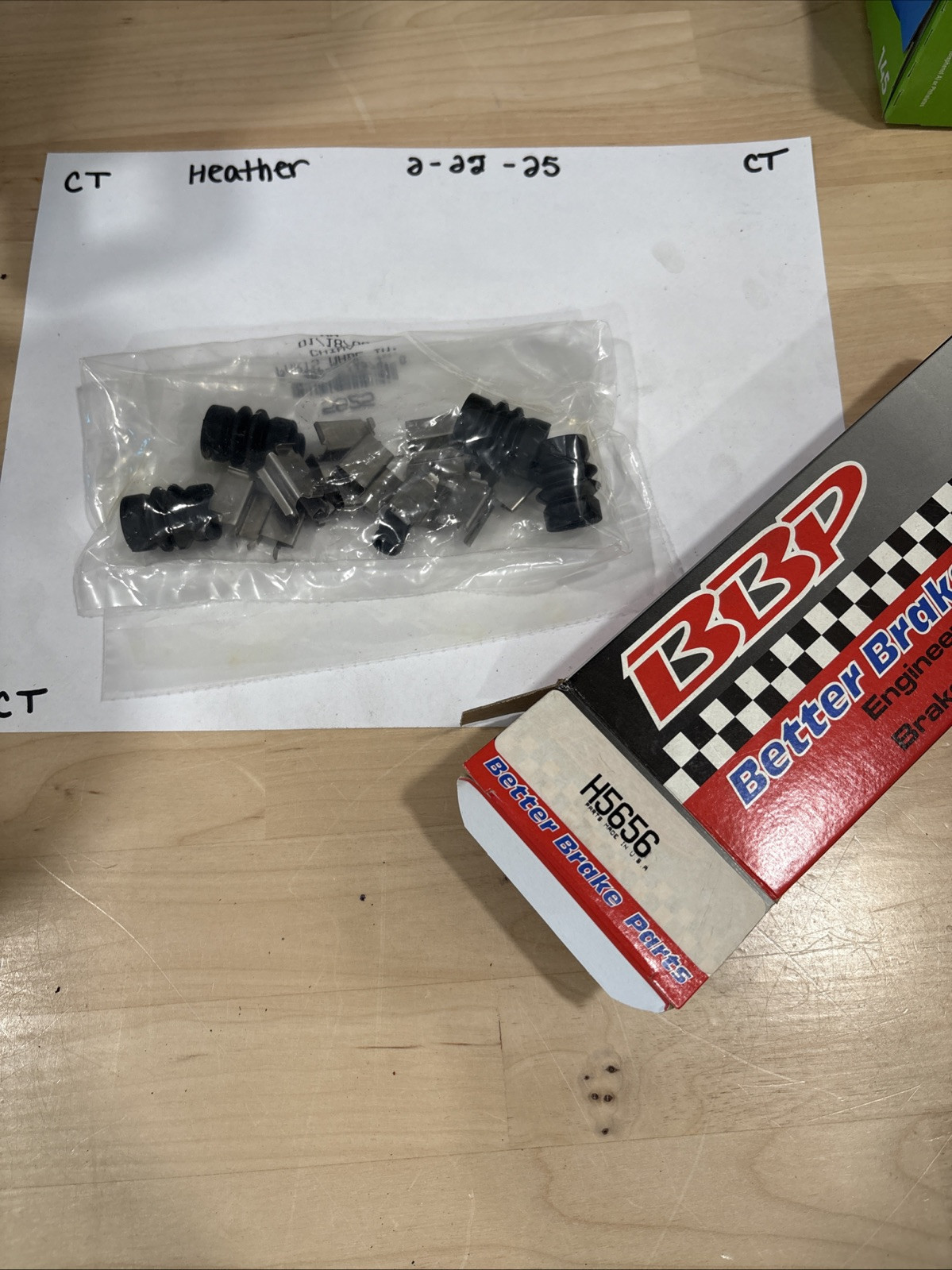 BBP / BRAKE HARDWARE KIT # H5655
