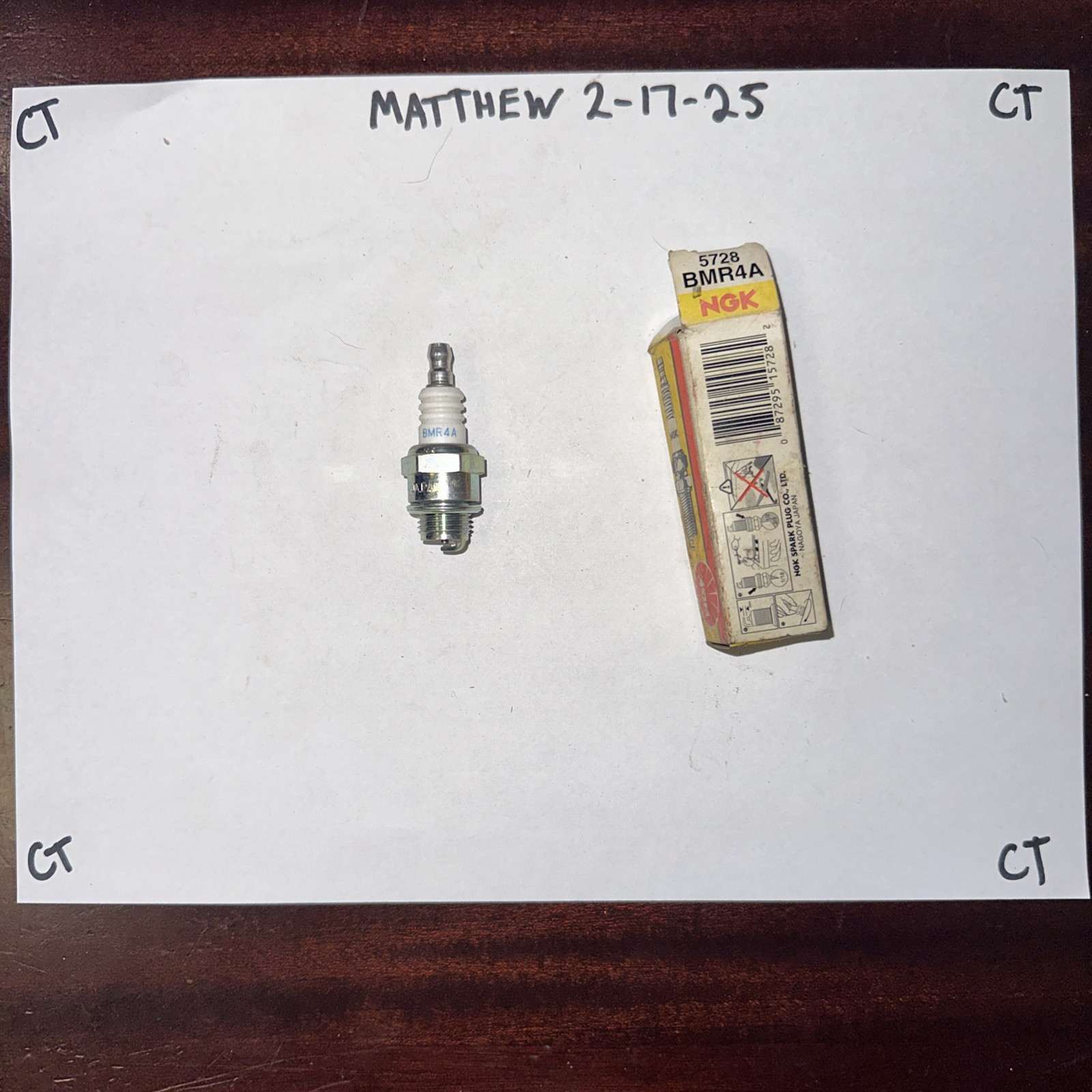 BMR4A NGK BRAND SPARK PLUG 5728