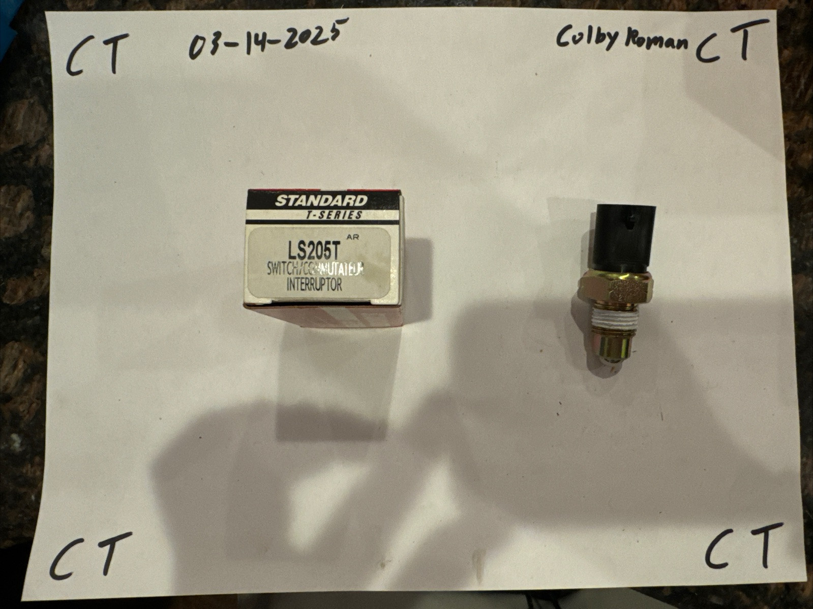 Back Up Light Switch-Std Trans, 5 Speed Trans Standard LS205T - Image 3