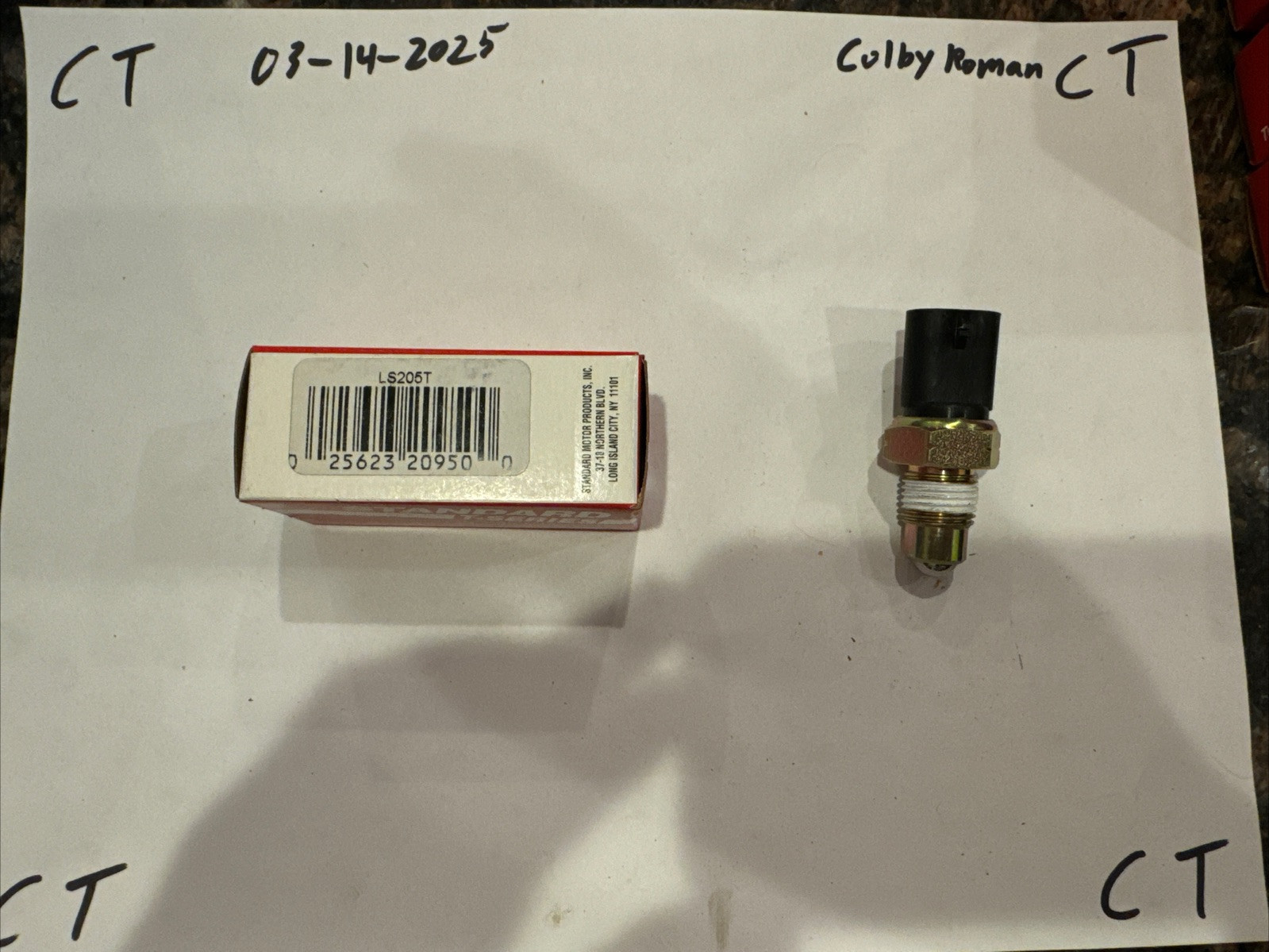 Back Up Light Switch-Std Trans, 5 Speed Trans Standard LS205T - Image 4