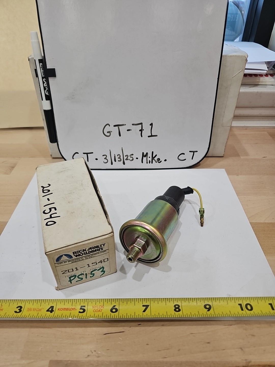 Beck/Arnley Engine Oil Pressure Gauge Sending Switch Fits Nissan Stanza 201-1540 - Image 4