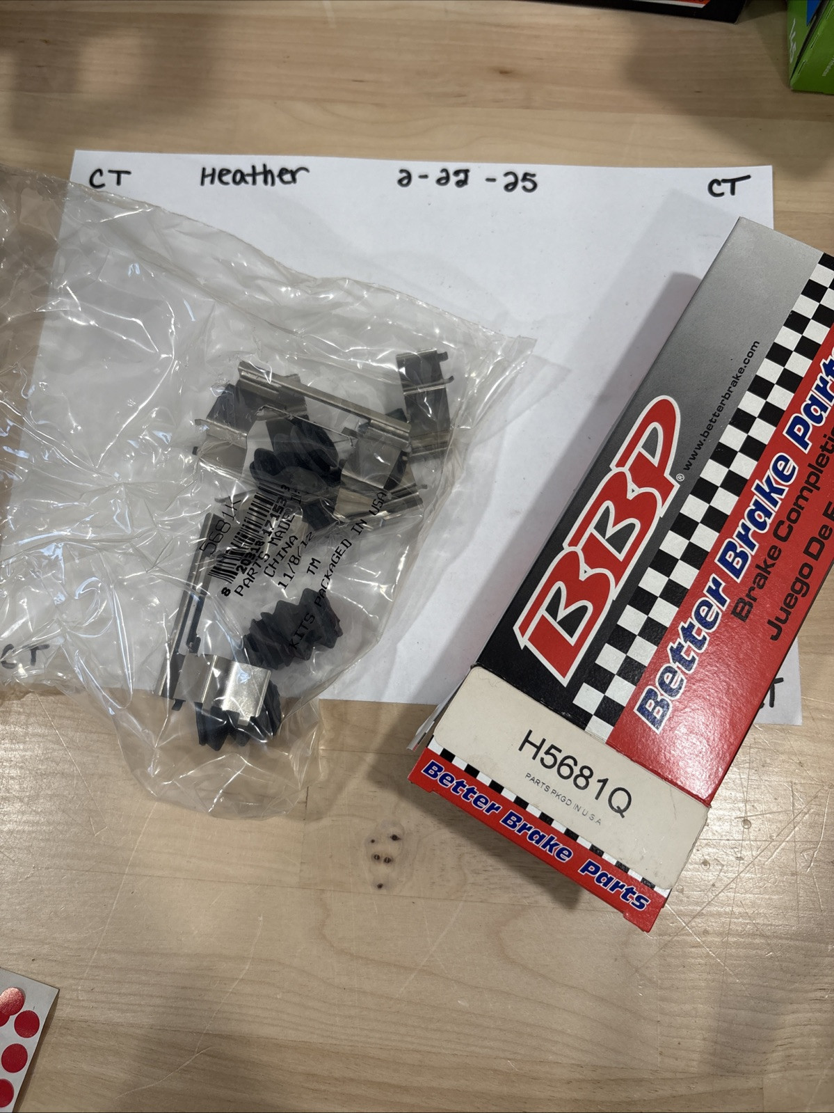 Better Brake Parts H5681Q Brake Hardware Kit