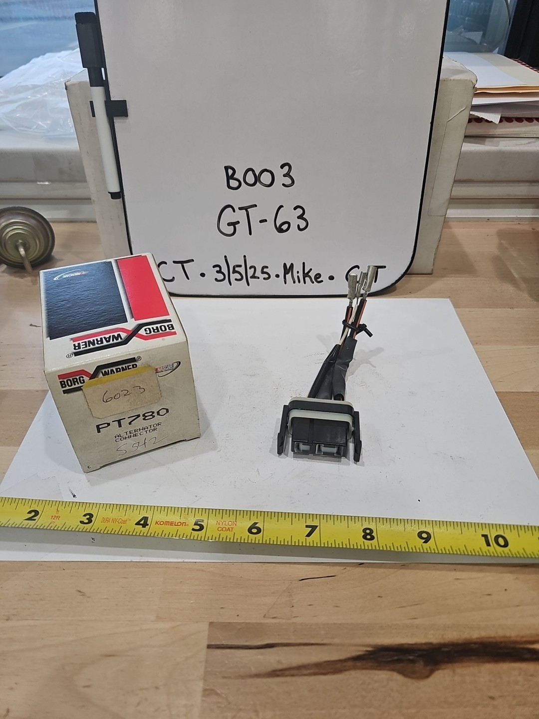 Borg Warner PT780 Alternator Connector (Standard S-542) Socket Assembly Pigtail - Image 3