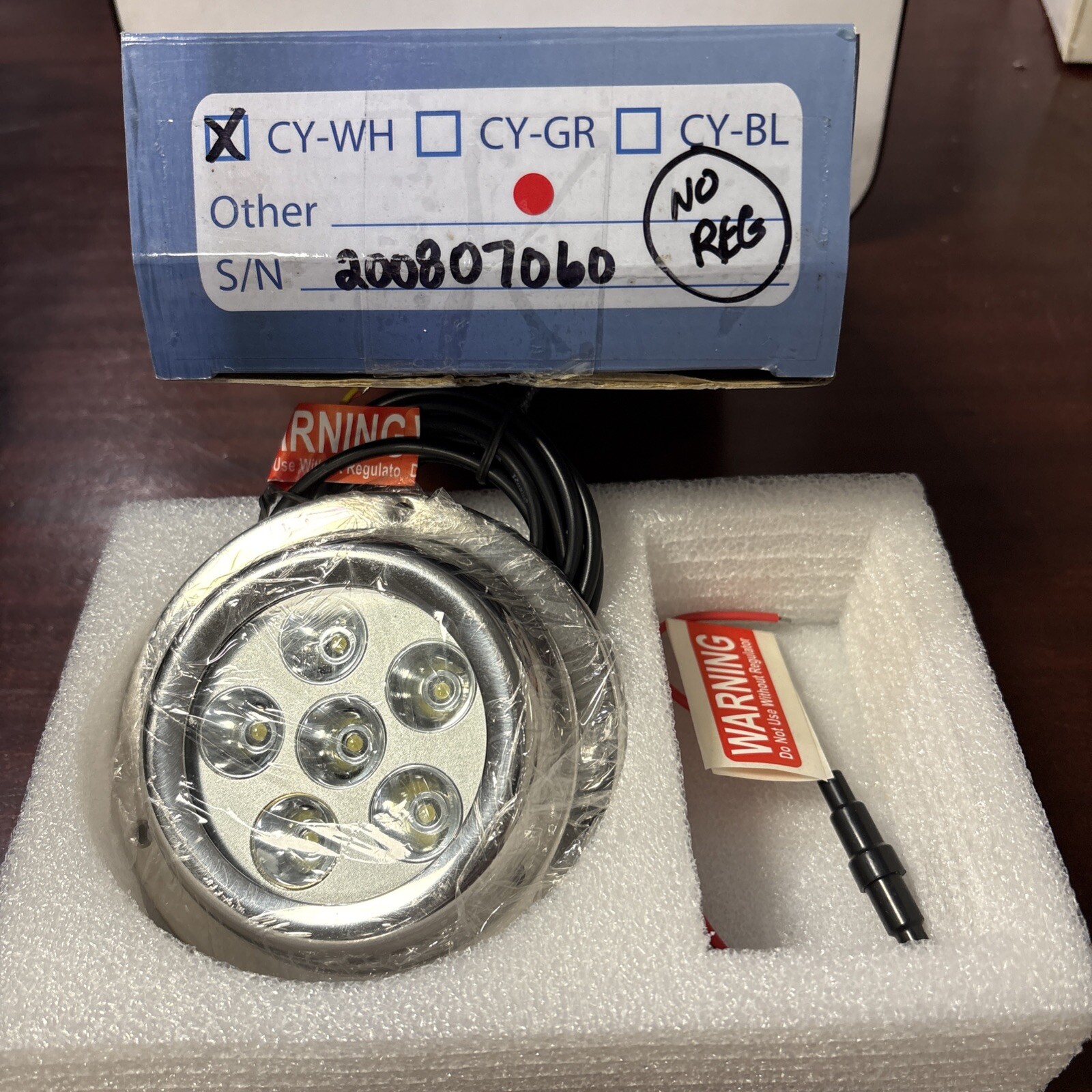 Briter Innovations LED Underwater Light CY-WH NO REG 200807060 - Image 3
