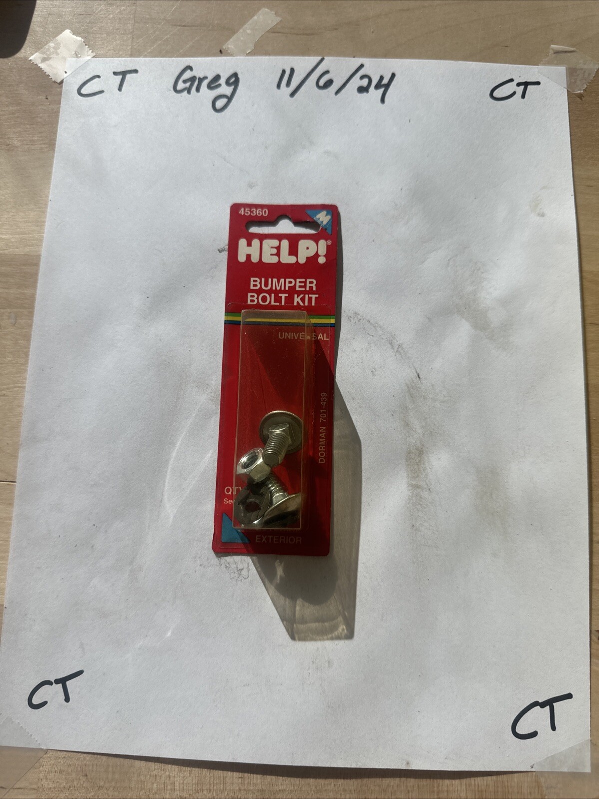 Bumper Bolt Kit Dorman 45360