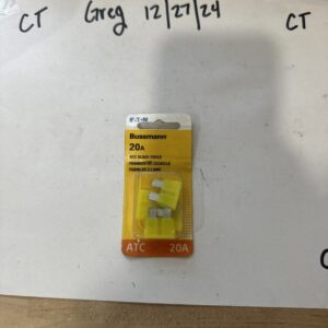 Bussmann Eaton BP-ATC-20-RP Fast Acting Blade Auto Fuse, 20A, 32V - 5 Pk