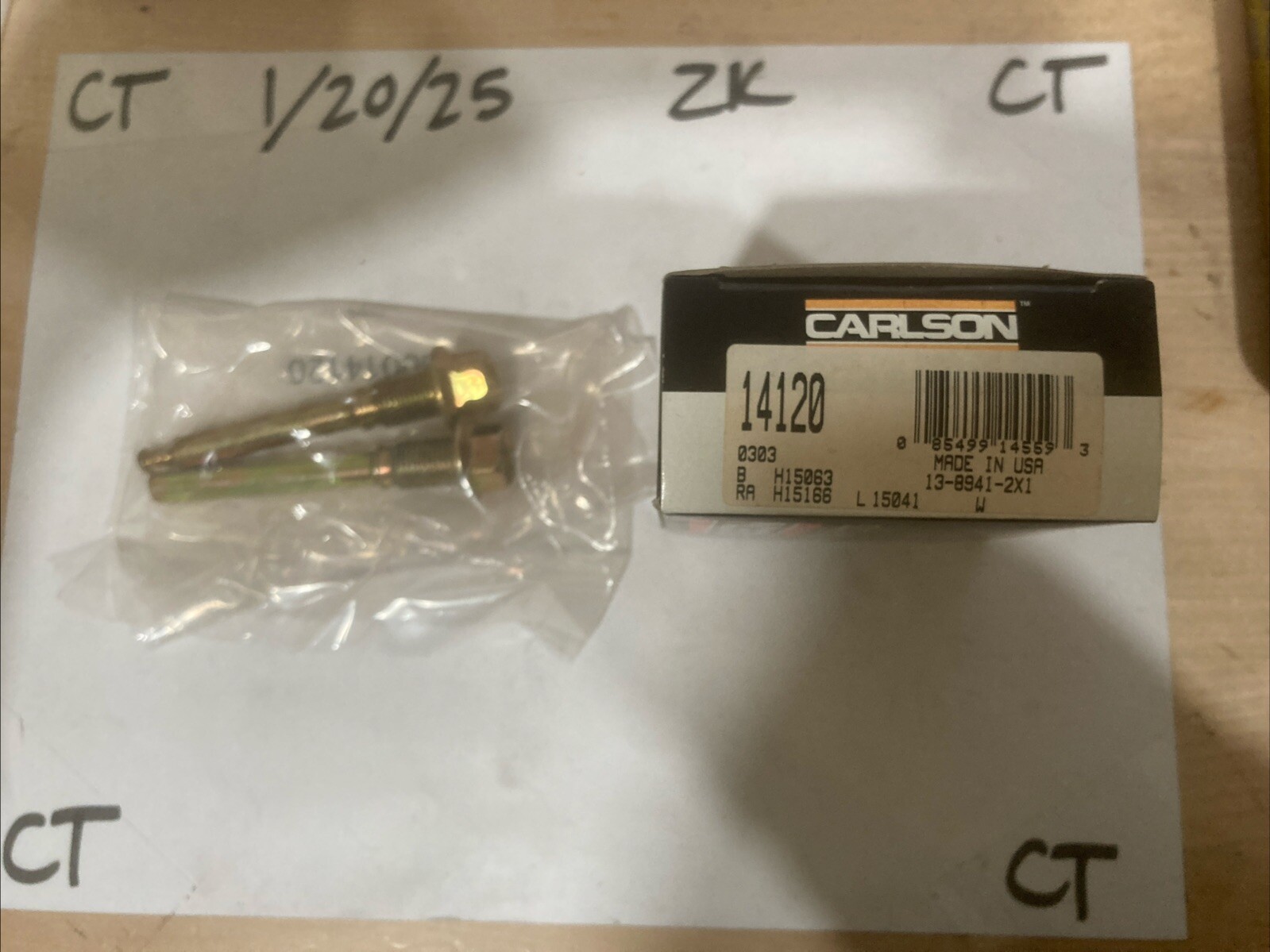 Carlson 14120 Disc Brake Caliper Guide Pin Kit - Image 3